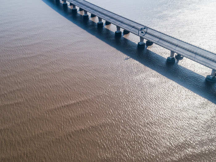 Also in China, the Donghai Bridge has a long, narrow speedway that measures 20.2 miles. It connects Shanghai and Zhejiang and was completed in 2005.