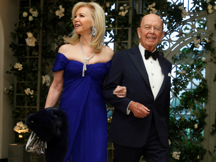 As did commerce secretary Wilbur Ross and his wife, Hilary Geary