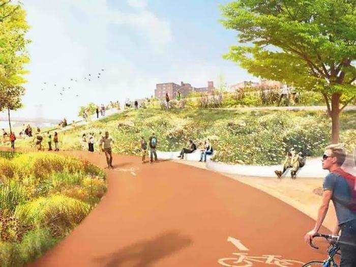 There will be biking and jogging trails, too.