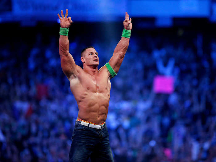 1. John Cena — $10 million (£7.15 million). A 16-time world champion with WWE, Cena has followed The Rock to Hollywood. He still competes in the Raw and SmackDown brands for WWE, but has featured in movies like 