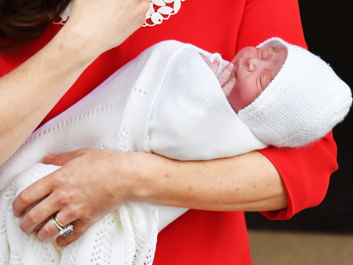 Kate has debuted all her royal newborns in the same G.H. Hurt & Son christening shawl, which runs for $75.