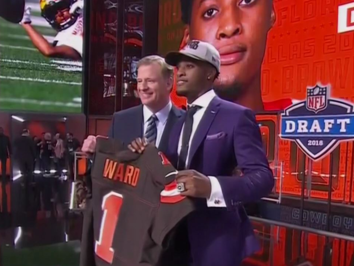 No. 4 — Denzel Ward (CB, Ohio State), Cleveland Browns (from Houston Texans)