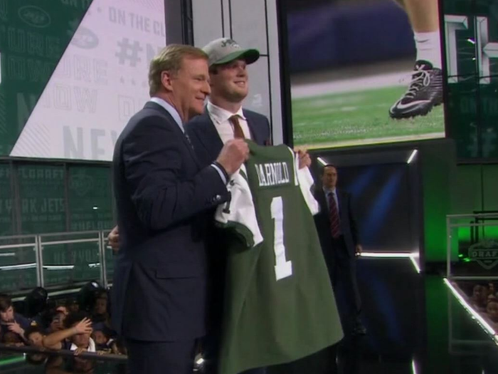 No. 3 — Sam Darnold (QB, USC), New York Jets (from Indianapolis Colts)