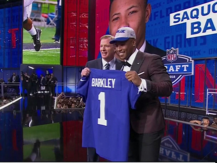 No. 2 — Saquon Barkley (RB, Penn State), New York Giants