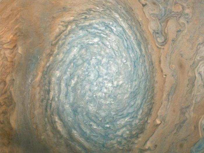 Scientists who study Jupiter call this nearly Earth-size storm "anticyclonic white oval WS-4."