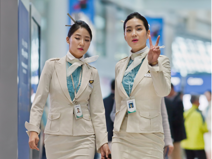 "I think you can compare it to some sort of beauty contest," Pablo Lee, who directs a flight attendant academy, told The Korea Herald. "They have to be physically perfect." More than 132 pounds is "kind of overweight," he said.