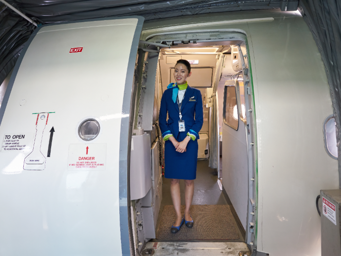 During interviews, South Korean airlines often grade attendants on how well they do their hair and makeup and include this information on their personnel records, Lim said. "Because they always look perfectly formal and so neat, a lot of people envy them and dream to be a fight attendant," she told Business Insider.