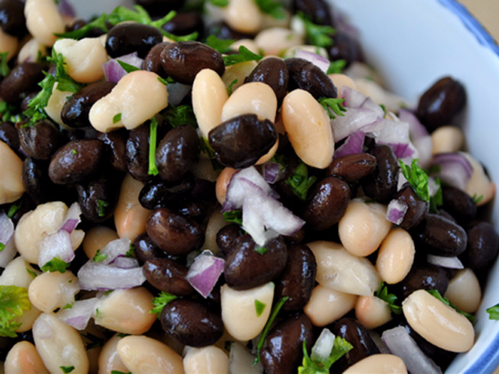 Many kinds of beans, including black, butter, navy, white, and fat-free refried beans