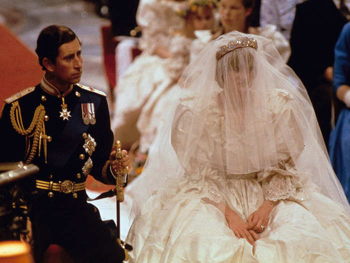 Designs of the dress were kept under wraps and only revealed on the day of the wedding.