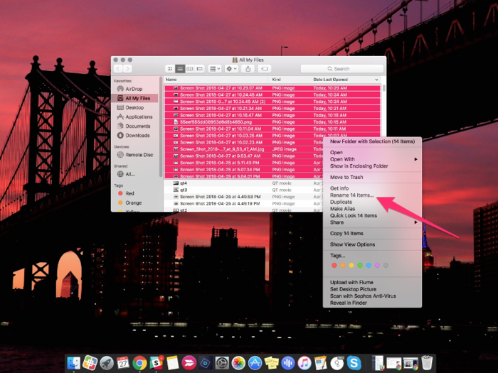 20. In Finder, you can rename files and photos in bulk, rather than changing each one manually.