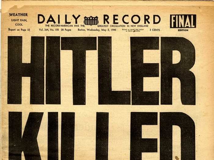 The Daily Record, a now-defunct newspaper from Boston, reacted in similar fashion