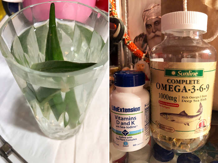 He starts his mornings by drinking a cup of okra soaked in water overnight because it is packed with vitamins and minerals and is said to lower blood pressure. “I don’t know if its an urban legend, but if it works great,” he said. He also takes capsules of Vitamins D and K and fish oil.