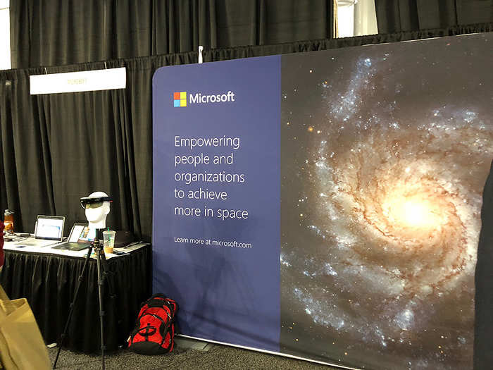 There were so many HoloLens demos at the show that Microsoft even had a small booth.