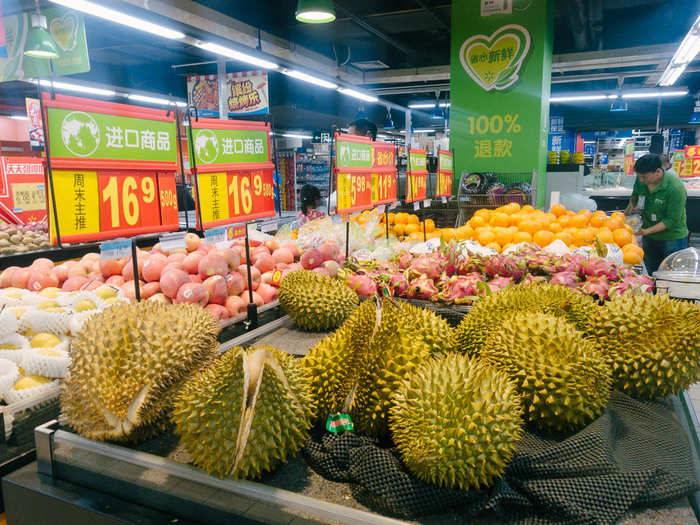 The fresh produce seemed to be the only section that hit the mark. The fruit looked good, but it was much pricier than the abundant fruit stands on the street and looked only marginally better.