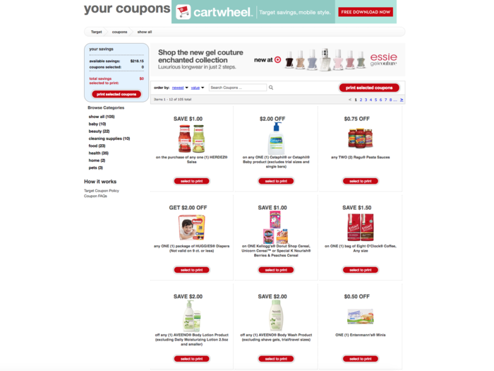 Coupons are also available at coupons.target.com.