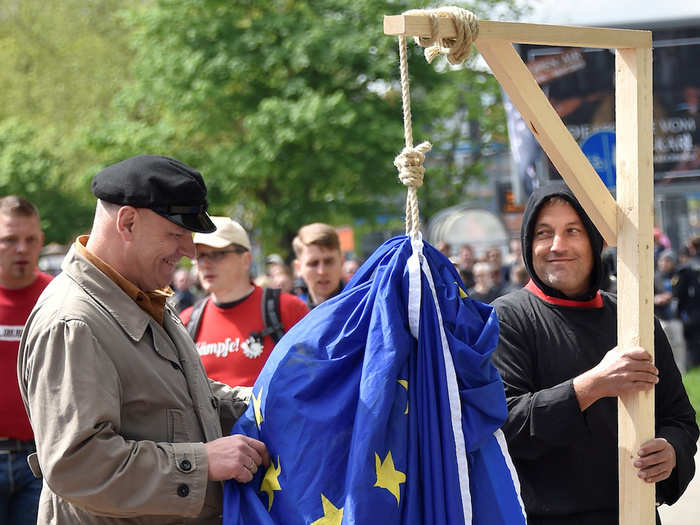 Neo-Nazis and far-right leaning groups in Germany have also started using the day to stage demonstrations of their own.