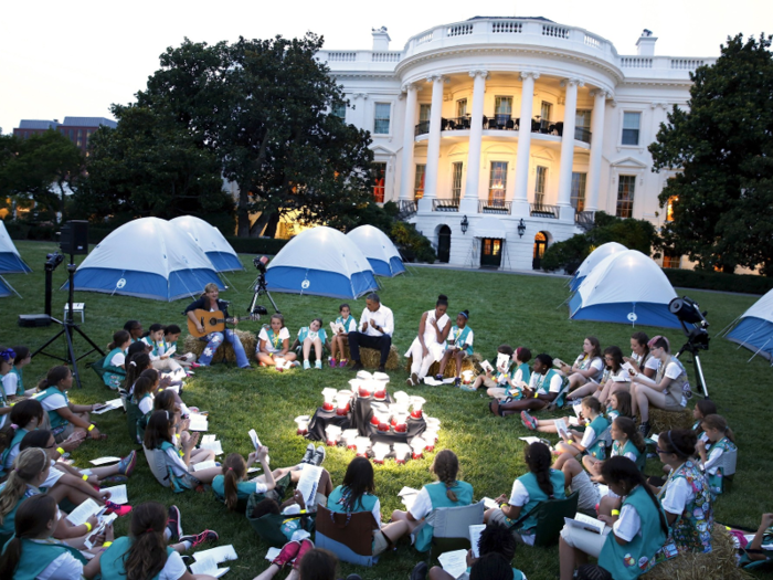 Former first lady Michelle Obama even welcomed Girl Scouts to a campout on the lawn in 2015.