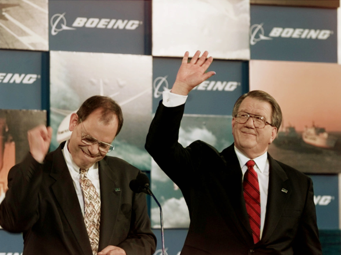 In 1997, Boeing acquired rival McDonnell Douglas for $13 billion.