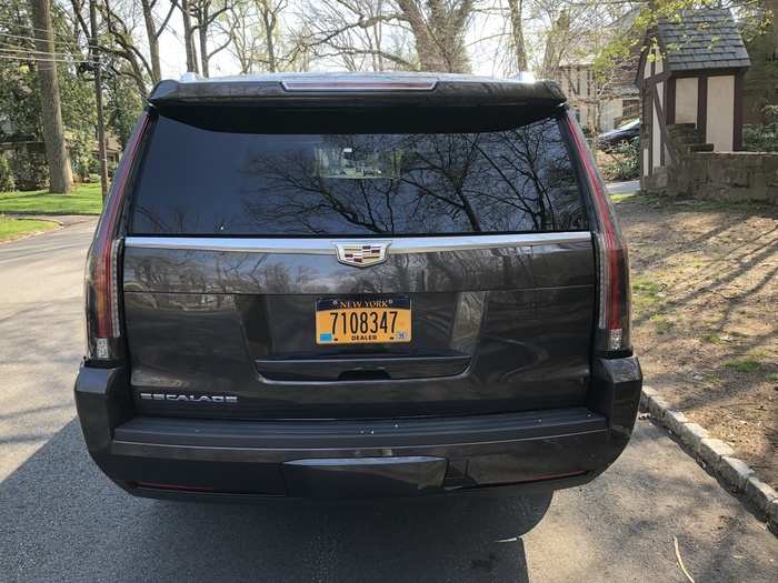 The rear ends of SUVs are usually not terribly appealing, and the Caddy drops this one to the Lincoln.