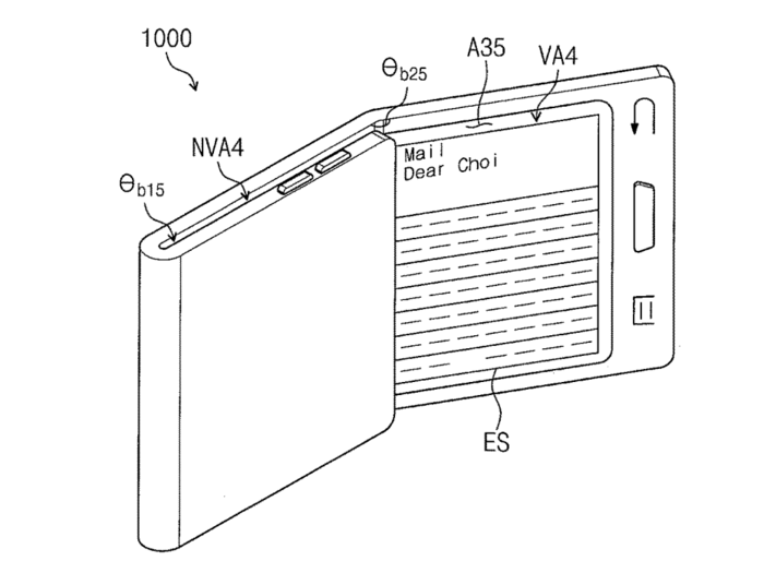 You can open up a single fold of the smartphone to reveal a third of the display, perhaps to quickly check a notification or message.