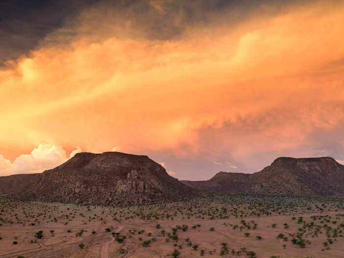 The next two nights are spent in Damaraland, Namibia.