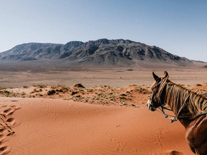 That afternoon, horseback riding through NamibRand.