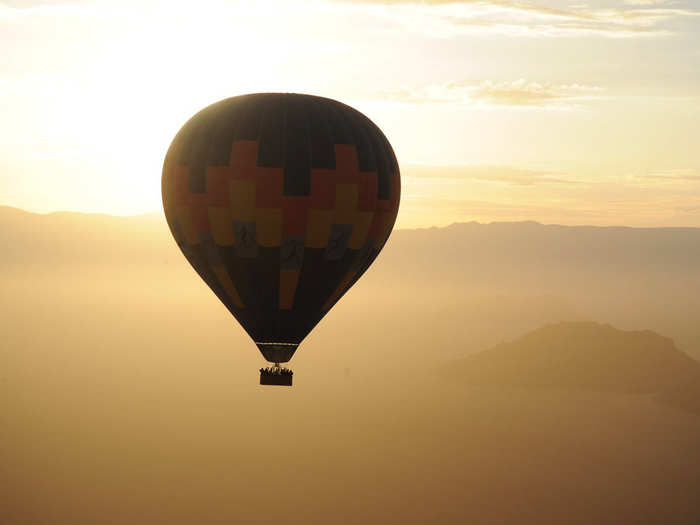 The next morning would begin with a hot air balloon ride, landing in the plains for an outdoor breakfast.