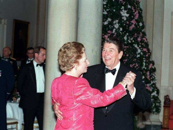 The Reagans loved to dance with their guests after dinner.