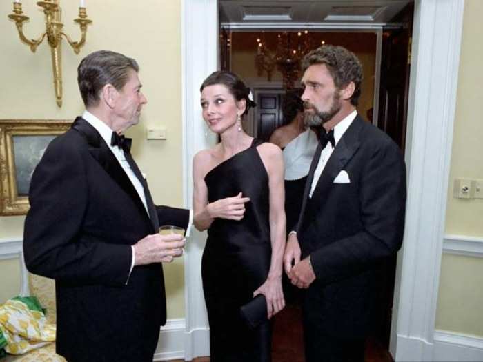 The guest list at the Reagan parties, which was usually under 100 people, included Gloria Vanderbilt, Brooke Astor, Clint Eastwood, Neil Diamond, Tom Selleck, John Travolta, Cary Grant, and Audrey Hepburn — to name a few.