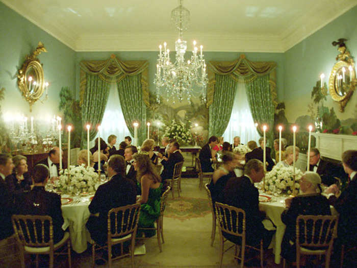 Keeping with tradition, the Reagans hosted foreign heads of state and dignitaries for special dinners at the White House. But some did criticize the Reagans fancy parties for being elitist.