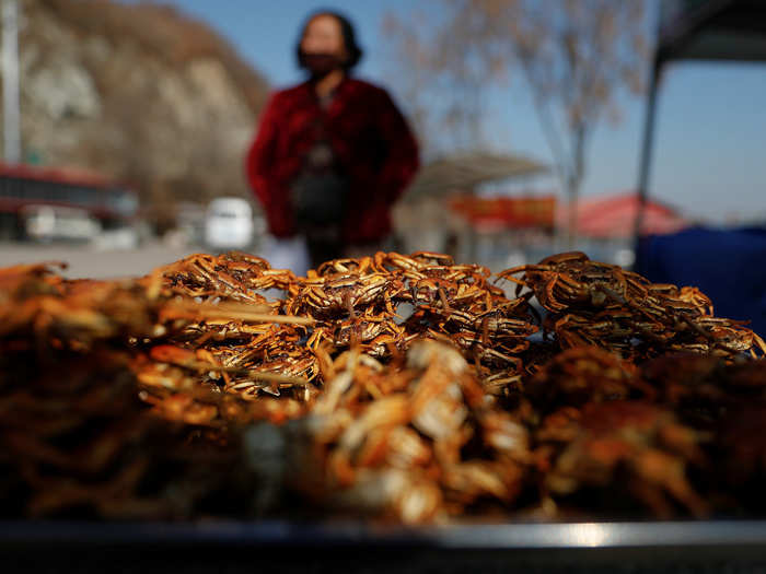 ... to fried crabs, which are sold as snacks.