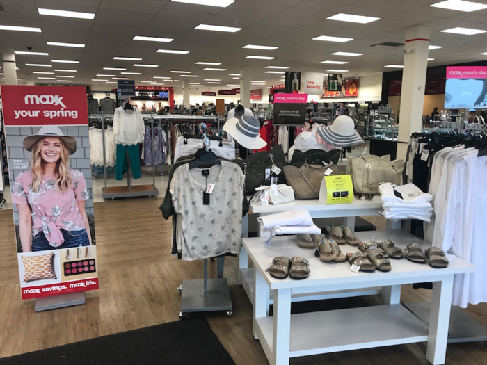 TJ Maxx instantly set a different tone. The front of the store had a department store-style layout with a curated selection of seasonal clothing.