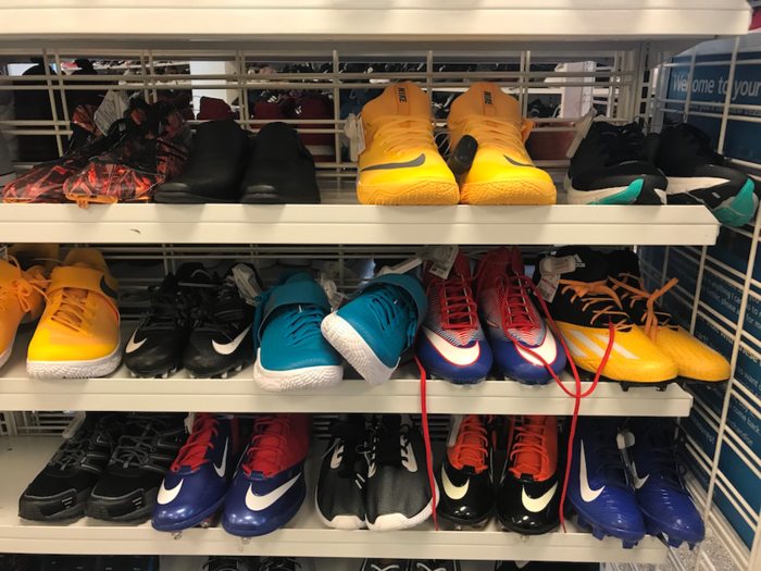 The most impressive part of the store was its shoe collection across men