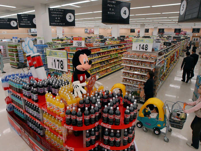 The stores are generally very well maintained and spotlessly clean. The stores sell a lot of American brands, like Coca-Cola and Disney.