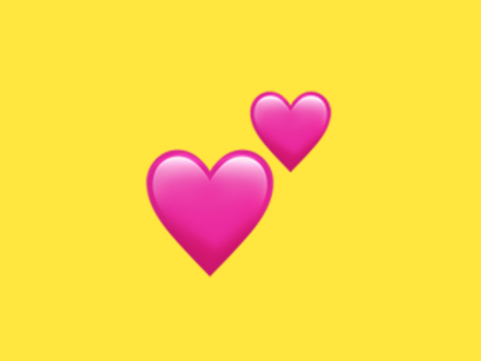 Pink hearts mean you have been each other