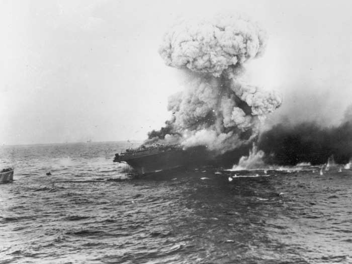 The battle was over before noon. The Japanese had won a tactical victory, as Allied losses, particularly the Lexington, were more extensive than those of the Japanese, whose carrier Shokaku was forced back to Japan for repairs.