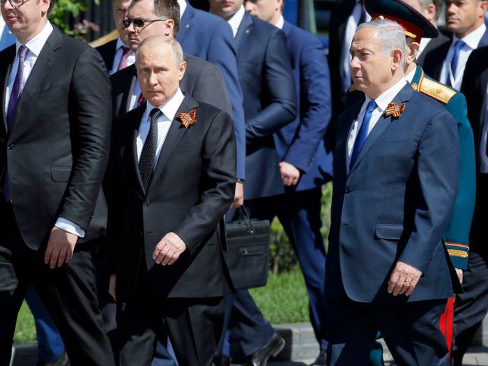 Vladimir Putin was the star of the day — and invited Israeli Prime Minister Benjamin Netanyahu along as well.