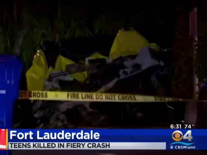 Two teens killed after a Tesla Model S burst into flames following a ...