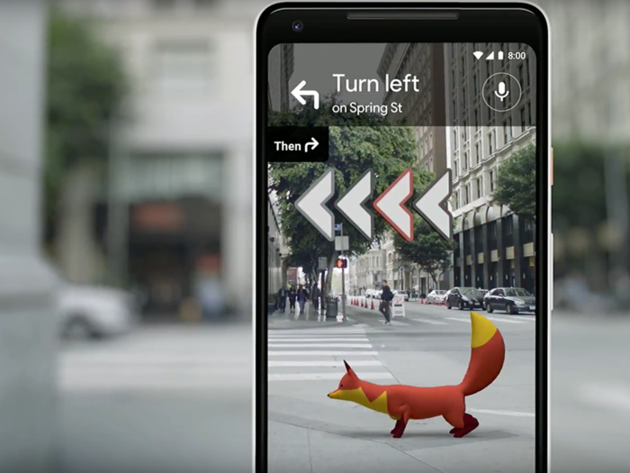 13. Google showed off some very cool technology for Google Maps that lets you use your phone