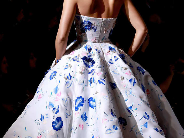 Might Markle include something blue on her dress? This gown is a part of Ralph & Russo