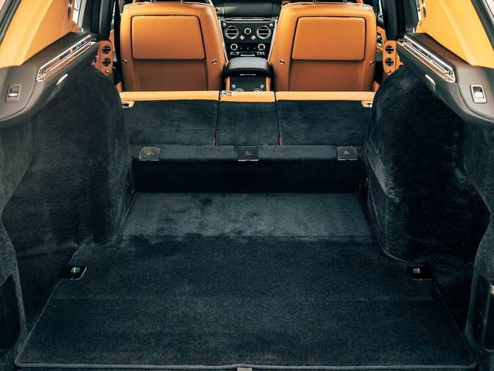 Fold the seats down and electronically raise the cargo floor to increase capacity to 68 cubic feet.