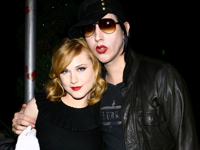 In 2007, Wood began dating musician Marilyn Manson.