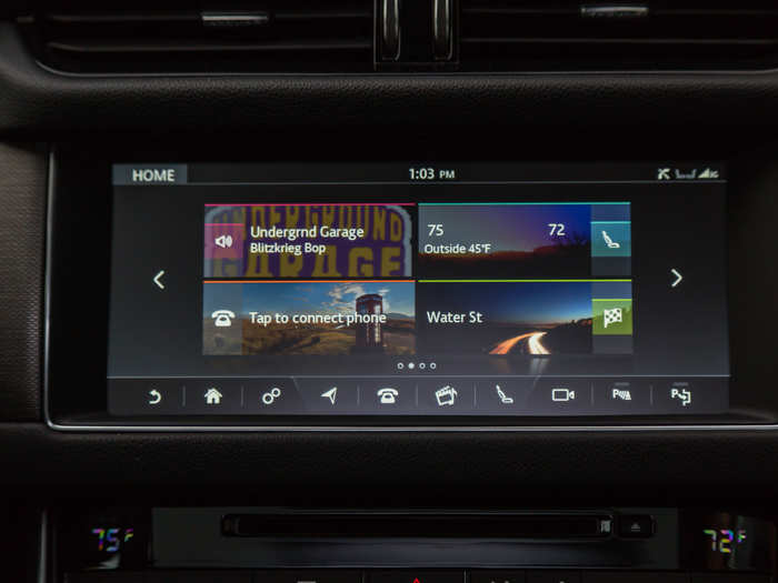 While the center stack is equipped with an option 10-inch touchscreen. XF