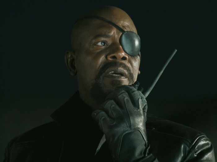 The movie is set in the 1990s and co-stars Samuel L. Jackson as Nick Fury — before he lost an eye.