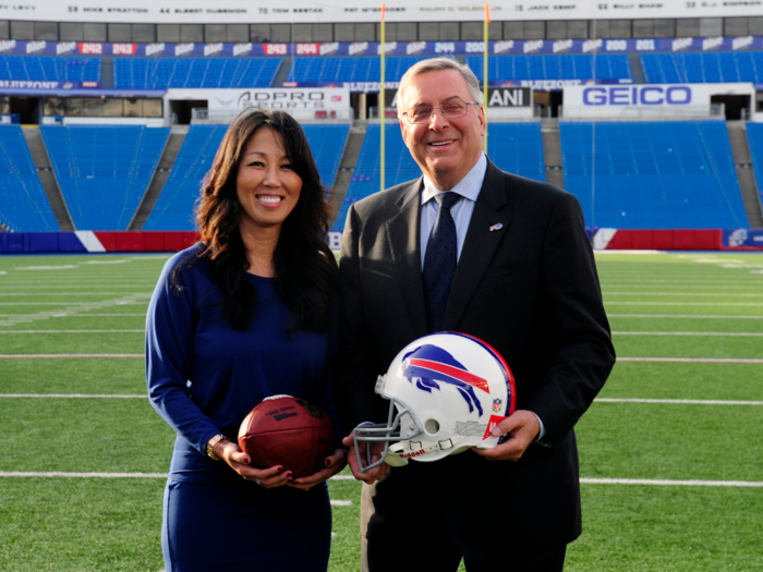 In 2014, the Pegulas bought the Buffalo Bills for $1.4 billion. Terry reportedly told Kim prior to the purchase that he couldn