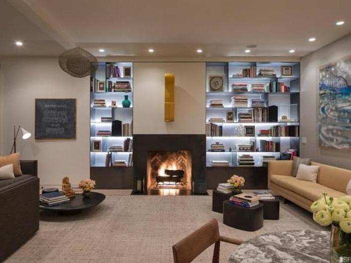 The family room includes a gas burning fireplace.