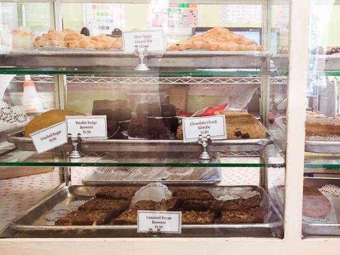 A separate counter sells other pastries including brownies, cookies, crumb pies, and its famous cupcakes. Most pastries cost less than $4. This counter was where the biggest line was, but it was moving fast. There were about five employees behind the counter, and a constant stream of people in and out of the store.