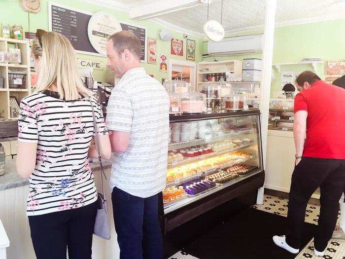 The inside of the bakery was smaller than I expected it to be, and it smelled overwhelmingly like sugar.