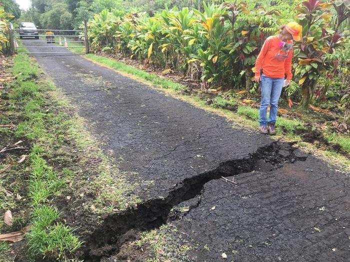 The 15th rift opened up in a residential area on Wednesday, causing more lava to flow into the neighborhood.