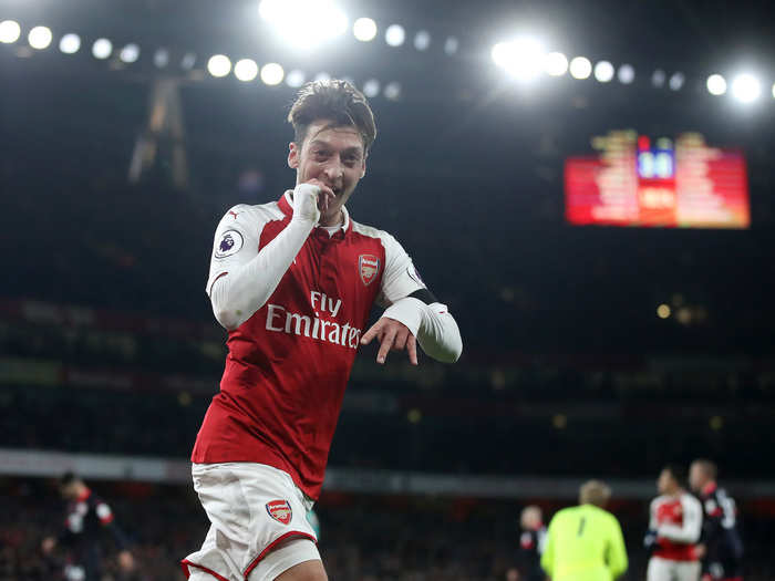 7. Mesut Özil (Arsenal soccer player) — £28 million / $38 million.